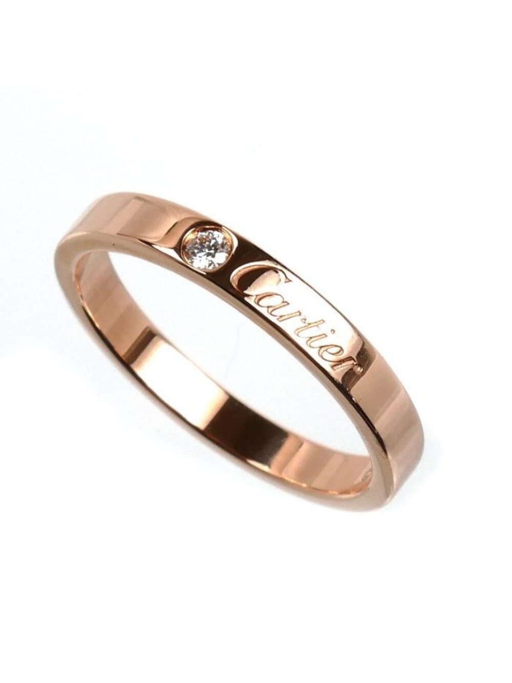 Cartier 18k Pink Gold Wedding Diamond Ring